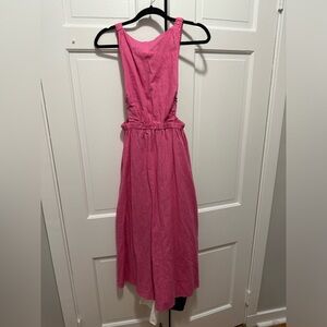Petal & Pup PINK cut out back linen dress size AU8 or US4